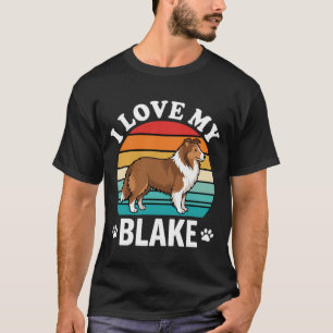 Camiseta Amo a mi perro Collie Atardecer Retro