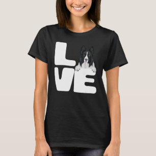 Camiseta Amo a mi perro collie fronterizo 1