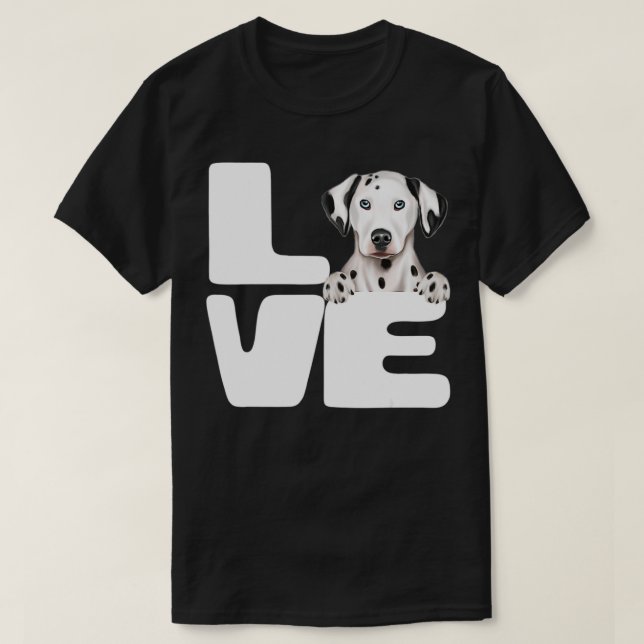 Camiseta Amo A Mi Perro Dalmatiano (Diseño del anverso)