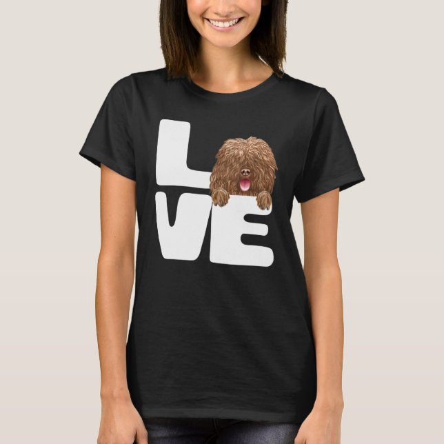 Camiseta Amo a mi perro de agua español (Anverso)