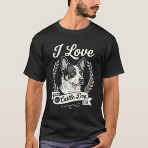 Camiseta Amo a mi perro de ganado Perro vintage amante de l