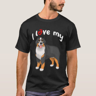 Camiseta Amo A Mi Perro De Montaña Bernés
