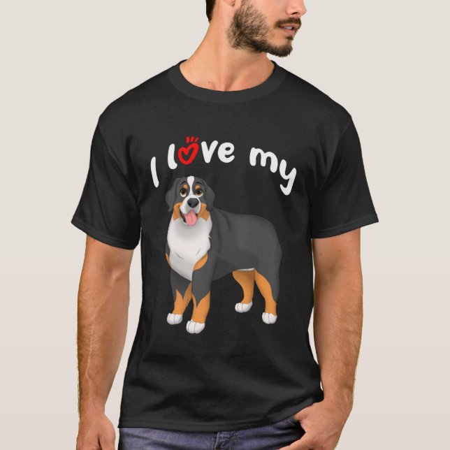 Camiseta Amo A Mi Perro De Montaña Bernés (Anverso)