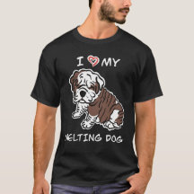 Amo a mi perro derretido, cachorro de Bulldog Ingl