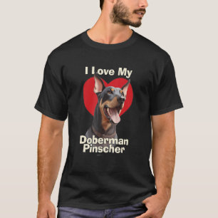 Camiseta Amo A Mi Perro Doberman Pinscher Puppy