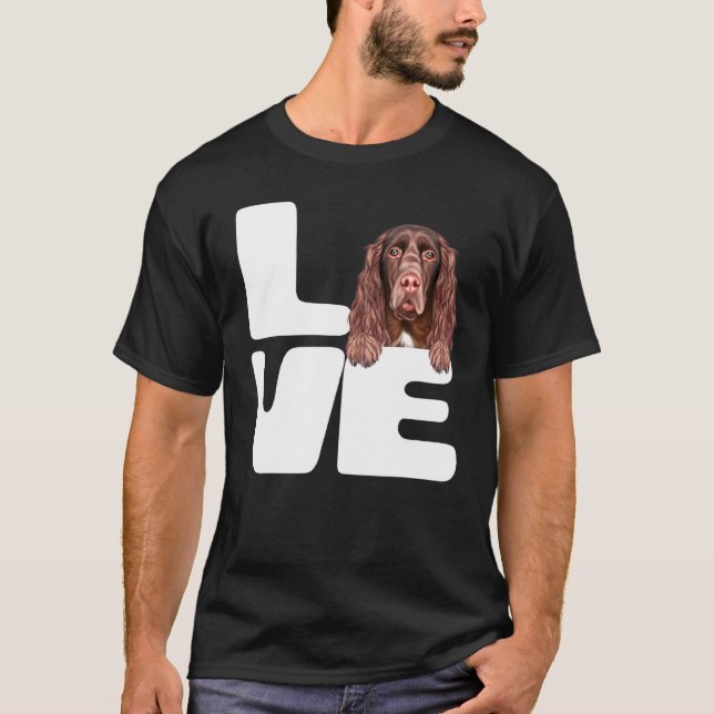 Camiseta Amo a mi perro Field Spaniel (Anverso)