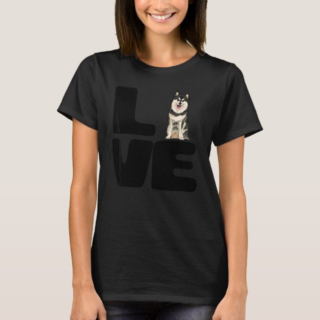 Camiseta Amo a mi perro Finnish Lapphund (Anverso)