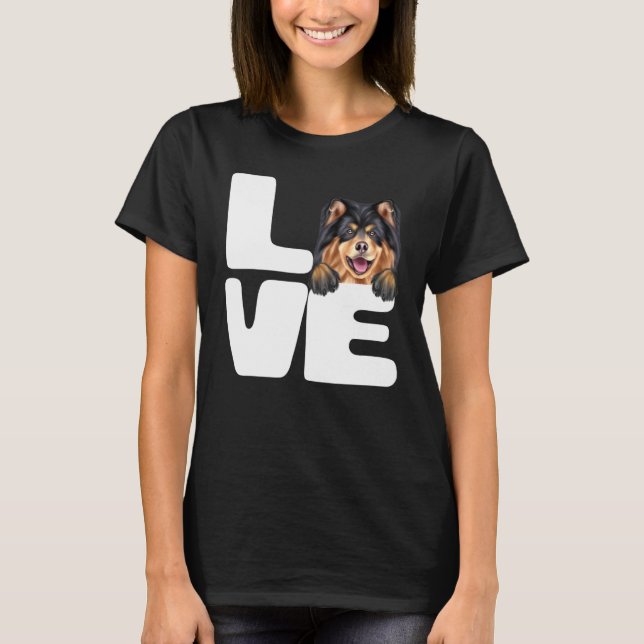 Camiseta Amo a mi perro Finnish Lapphund (Anverso)