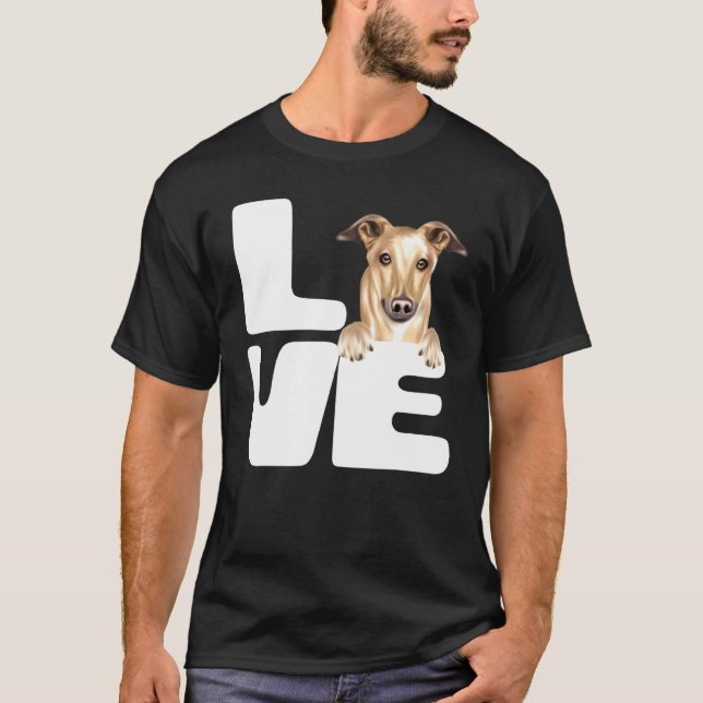 Camiseta Amo a mi perro galgo (Anverso)