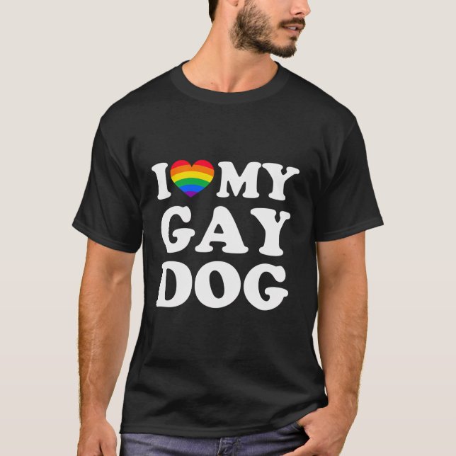 Camiseta Amo A Mi Perro Gay (Anverso)