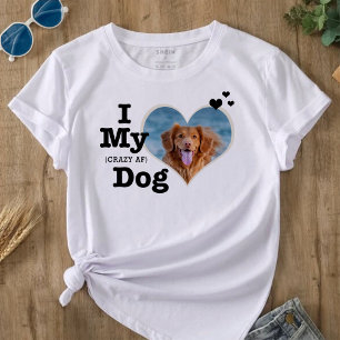 Camiseta Amo A Mi Perro   Gracioso texto personalizado y fo