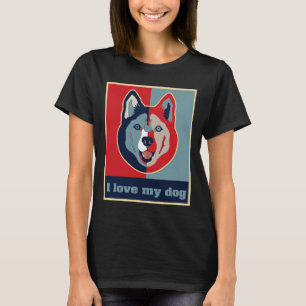 Camiseta Amo A Mi Perro Husky Siberiano