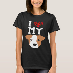 Camiseta Amo a mi perro Jack Russell Terrier Amante de los
