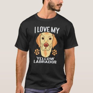 Camiseta Amo a mi perro labrador retriever amarillo marrón