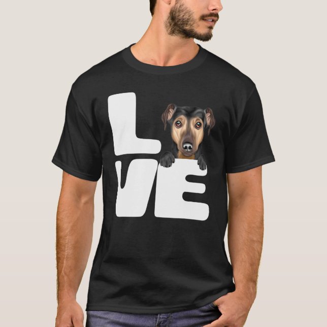 Camiseta Amo a mi perro Manchester Terrier (Anverso)