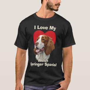 Camiseta Amo A Mi Perro Mariposo De Gales Springer Spaniel
