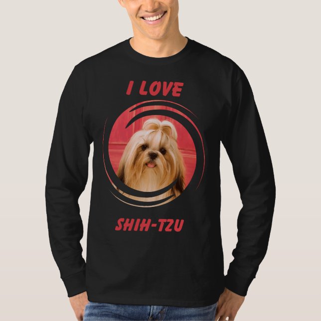 Camiseta Amo a mi perro Mascota Shih Tzu House (Anverso)