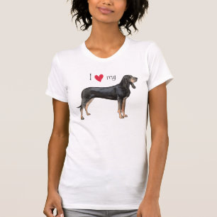 Camiseta Amo a mi perro negro y moreno