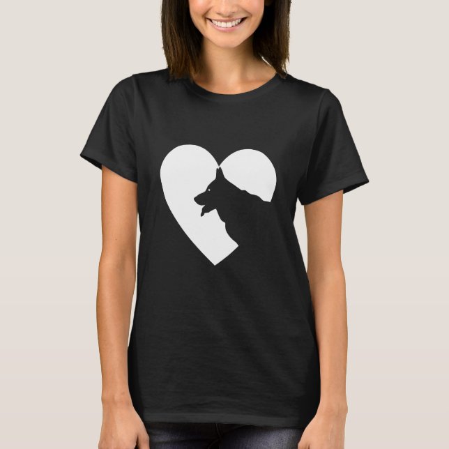 Camiseta Amo a mi perro pastor alemán (Anverso)