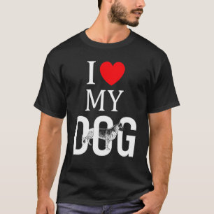 Camiseta Amo a mi perro pastor alemán perro guardián guardi