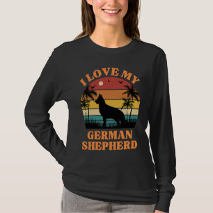 Camiseta Amo a mi perro pastor alemán  Perro   Lindo pastor