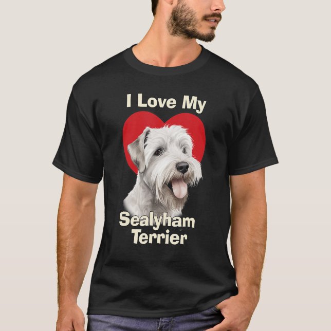 Camiseta Amo A Mi Perro Perro Cachorro Sealyham Terrier (Anverso)