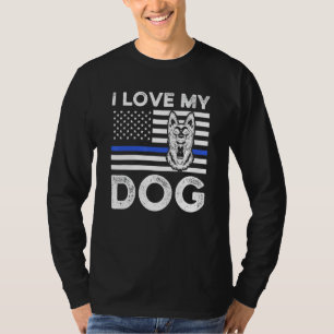 Camiseta Amo a mi perro policía K 9