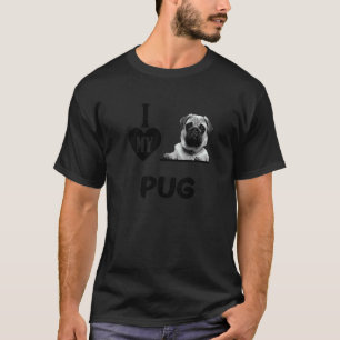 Camiseta Amo a mi perro Pug Pug