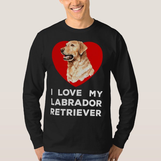 Camiseta Amo A Mi Perro Recuperador De Labrador (Anverso)