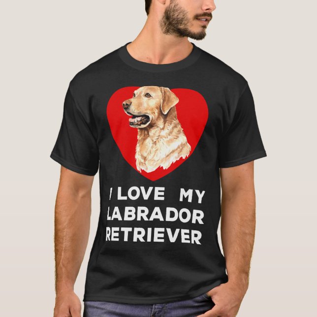Camiseta Amo A Mi Perro Recuperador De Labrador (Anverso)