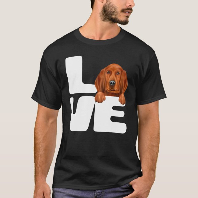 Camiseta Amo a mi perro Redbone Coonhound (Anverso)