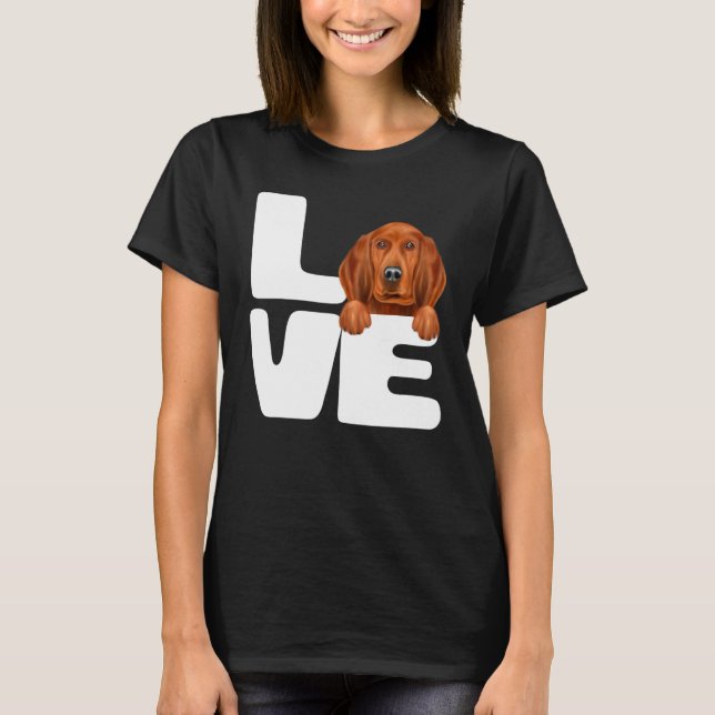 Camiseta Amo a mi perro Redbone Coonhound (Anverso)