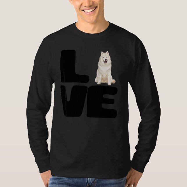 Camiseta Amo a mi perro Samoyed (Anverso)