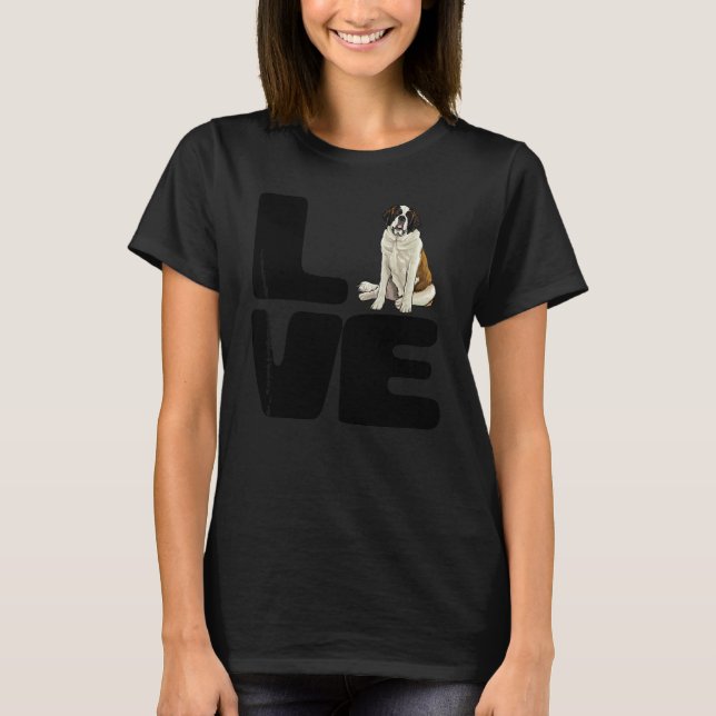 Camiseta Amo a mi perro San Bernardo (Anverso)