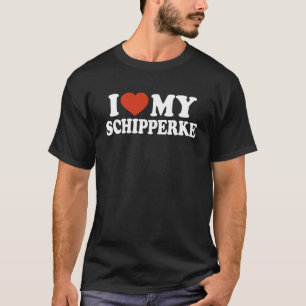 Camiseta Amo A Mi Perro Schipperke Schipperke