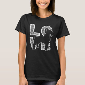 Camiseta Amo a mi perro schnauzer miniatura Tema