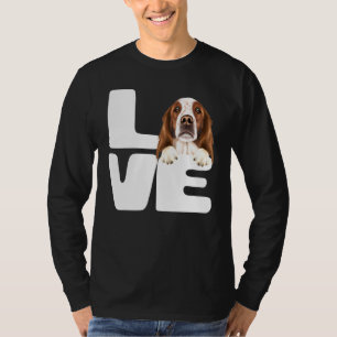 Camiseta Amo a mi perro Setter Irlandés Rojo y Blanco