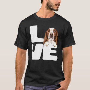 Camiseta Amo a mi perro Setter Irlandés Rojo y Blanco