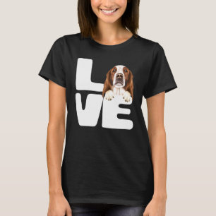 Camiseta Amo a mi perro Setter Irlandés Rojo y Blanco