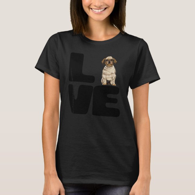 Camiseta Amo a mi perro Shih Tzu (Anverso)