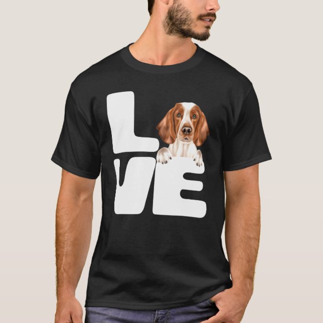 Camiseta Amo a mi perro Springer Spaniel galés (Anverso)