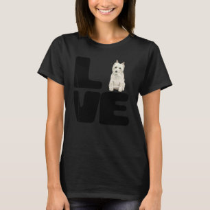 Camiseta Amo a mi perro terrier blanco de las Highlands occ