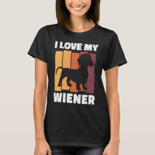 Camiseta Amo A Mi Perro Wiener Divertido Dachshund Dad Love
