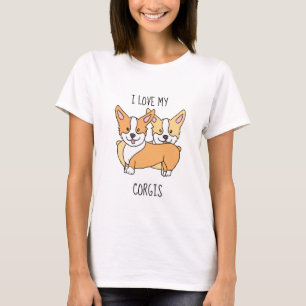 Camiseta Amo A Mi Personalizado De Perro Corgis