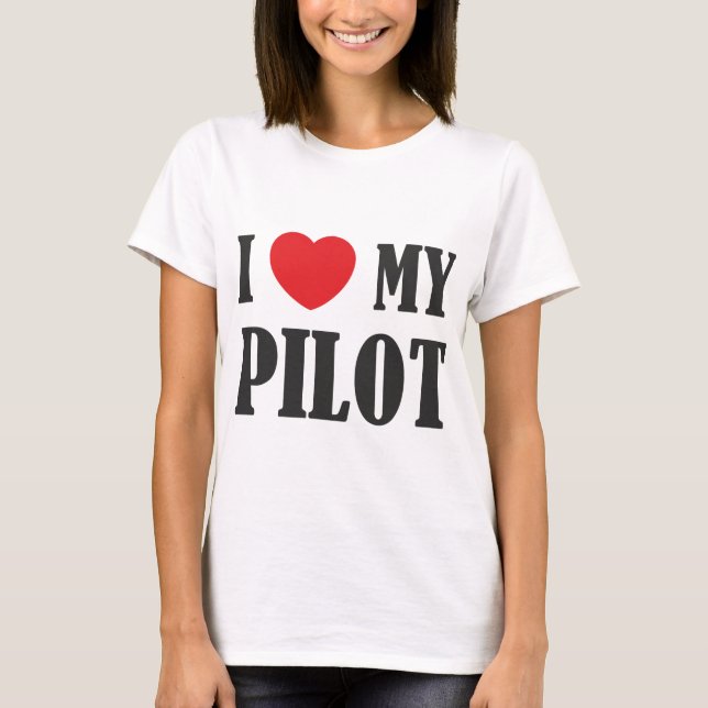 Camiseta Amo a mi piloto (Anverso)