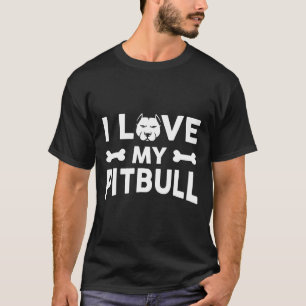 Camiseta Amo a mi Pitbull Amante Divertido de Perros