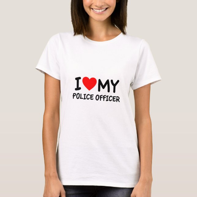 Camiseta Amo a mi policía (Anverso)