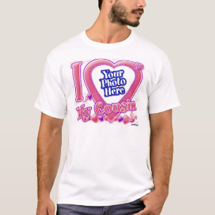Camiseta Amo a mi primo rosa/morado - foto