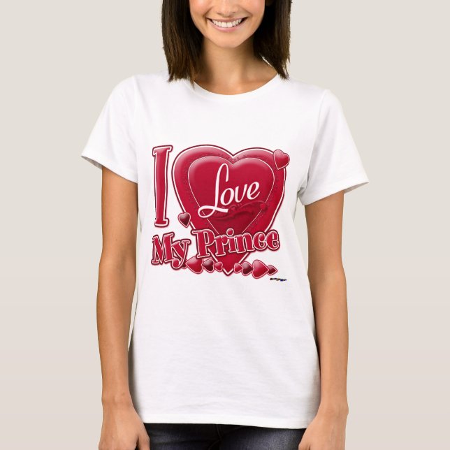 Camiseta Amo a mi príncipe rojo - corazón (Anverso)