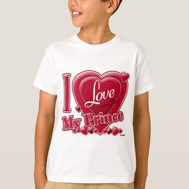 Camiseta Amo a mi príncipe rojo - corazón (Anverso)